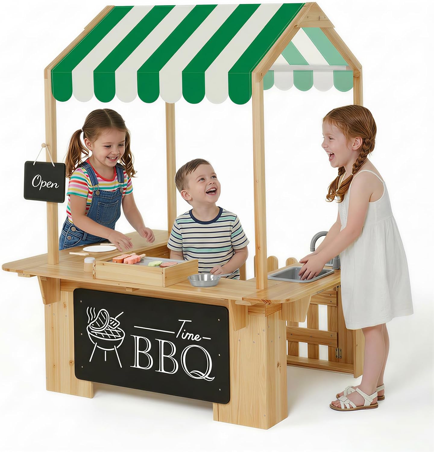 Kids Outdoor Mud Kitchen - Casa de Brincar Infantil para Exterior,