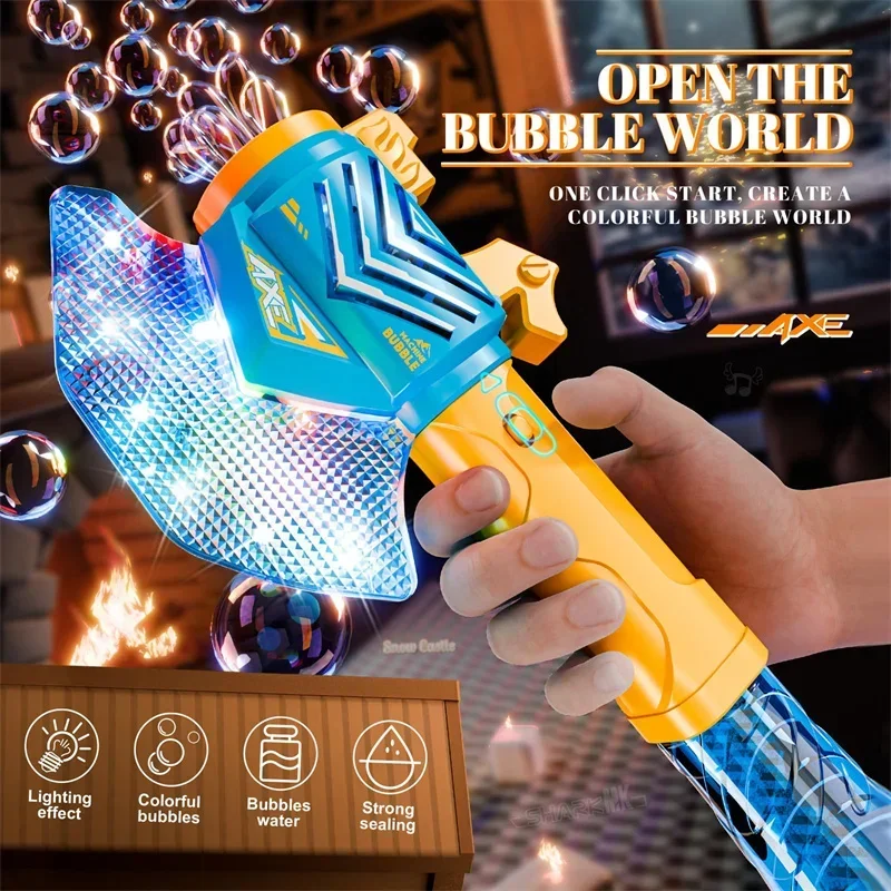Bubble Sword Wand - Varinha de Bolhas Portátil com Luzes,