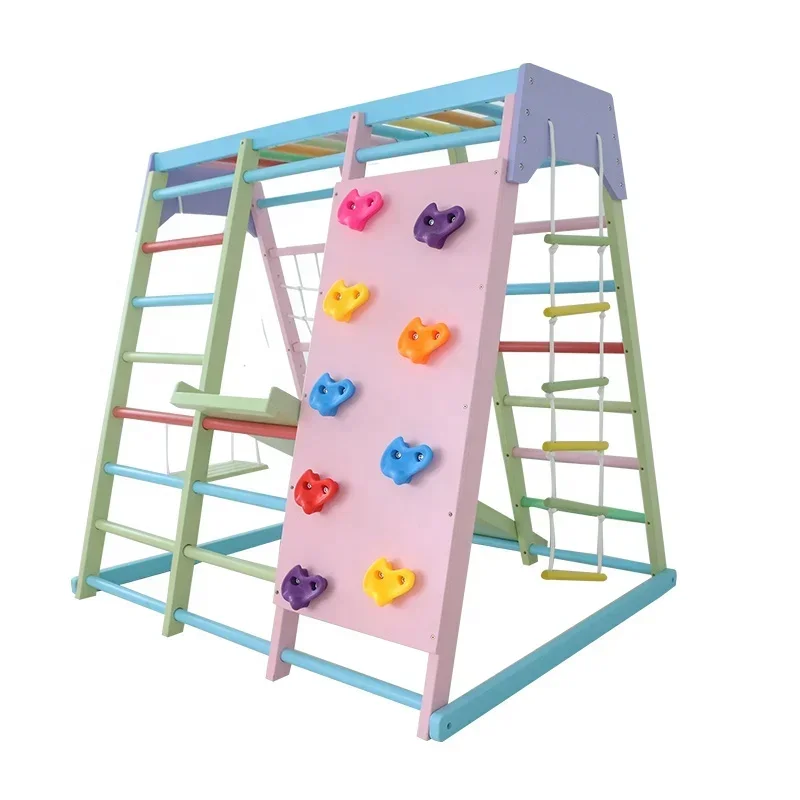 Kids Outdoor Frame - Conjunto de Escalada Infantil de Madeira