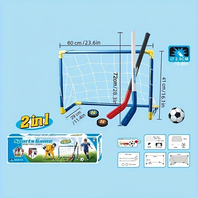 Conjunto de Gol de Hóquei e Fu - Kids Outdoor Hockey Set avaliação e preço