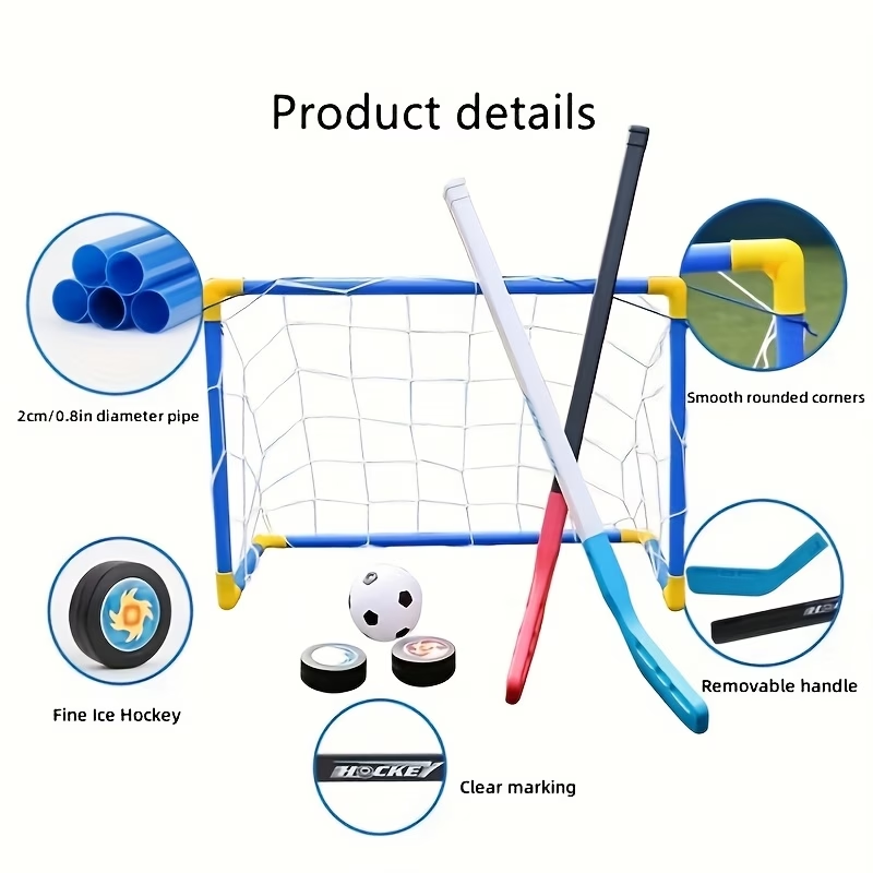 Conjunto de Gol de Hóquei e Fu - Kids Outdoor Hockey Set avaliação e preço