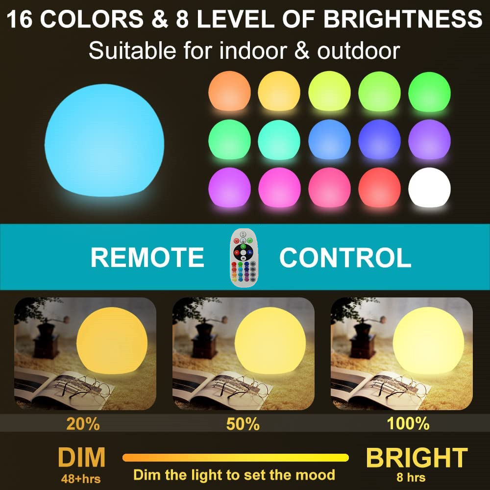 Luz de bola brilhante led reca - Kids Outdoor Lights avaliação e preço
