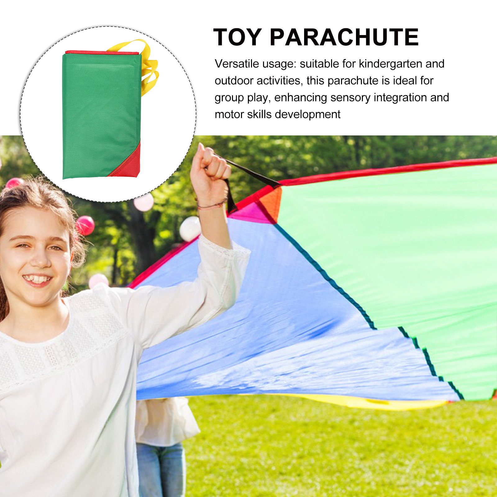 Paracaídas Colorido Arco-Íris  - Kids Outdoor Play avaliação e preço