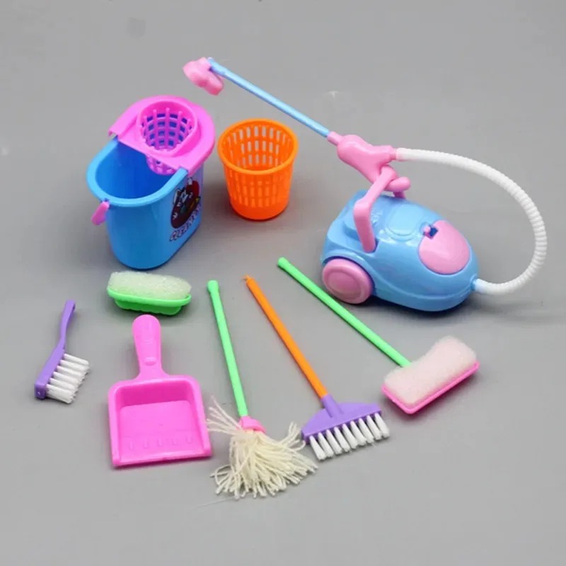 9 peças mini conjunto de brinq - Kids Outdoor Broom avaliação e preço