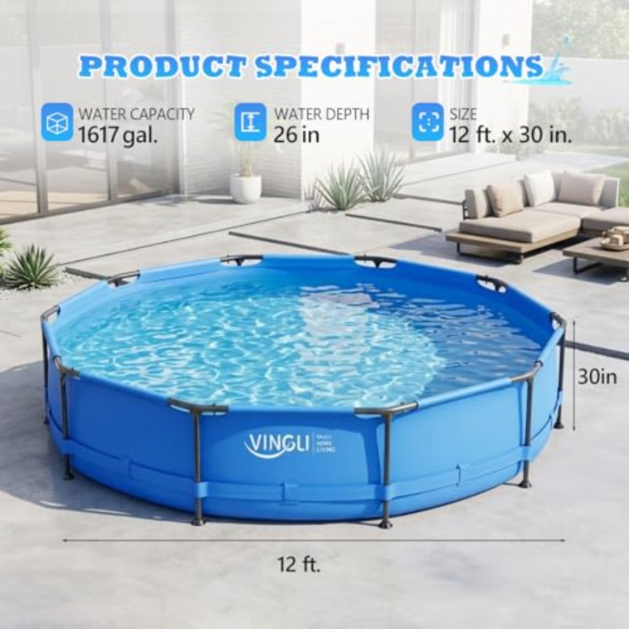 Piscina portátil de metal para - Kids Outdoor Frame avaliação e preço