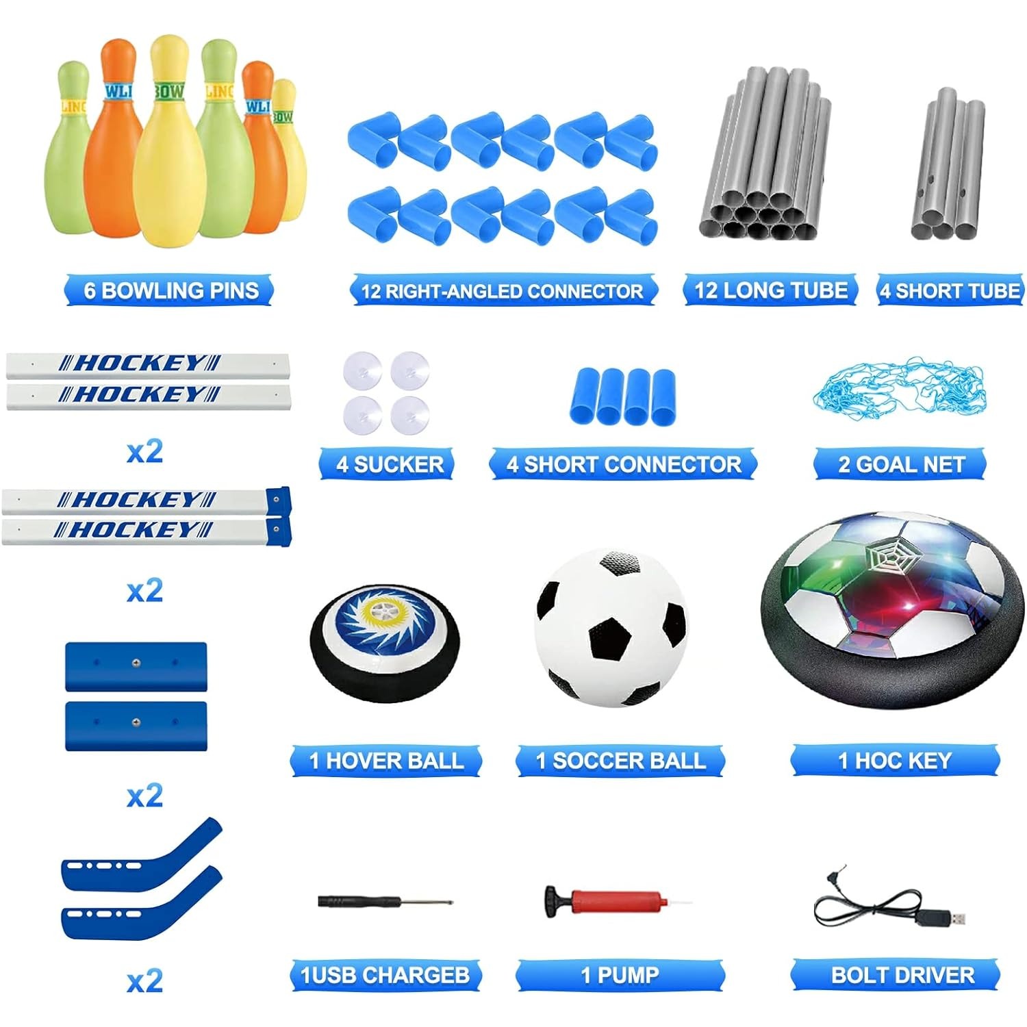 3-em-1 pairar bola de futebol  - Kids Outdoor Hockey Set avaliação e preço