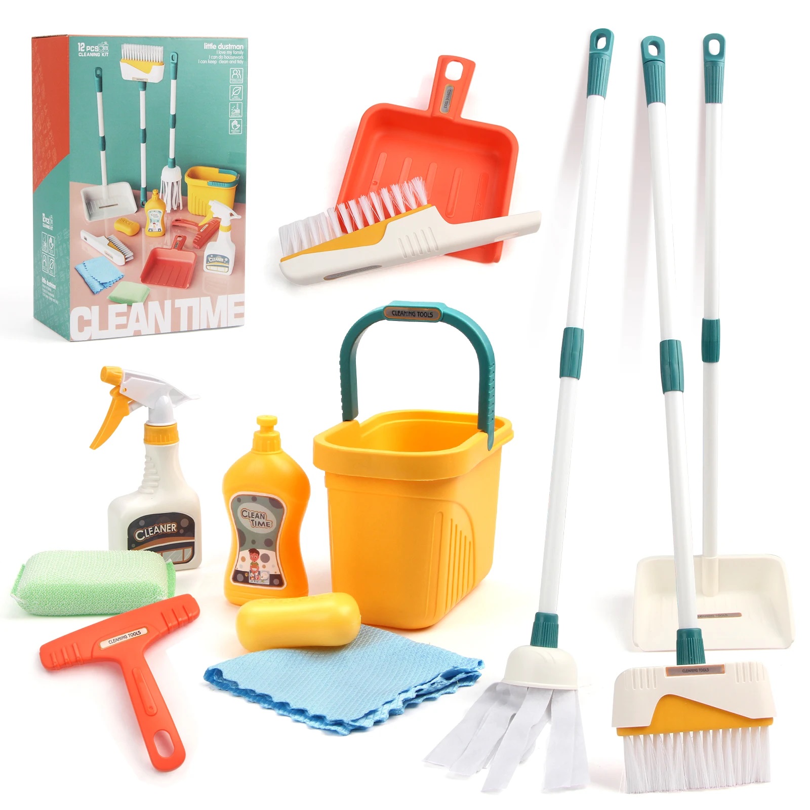12 pçs/set crianças conjunto d - Kids Outdoor Broom avaliação e preço