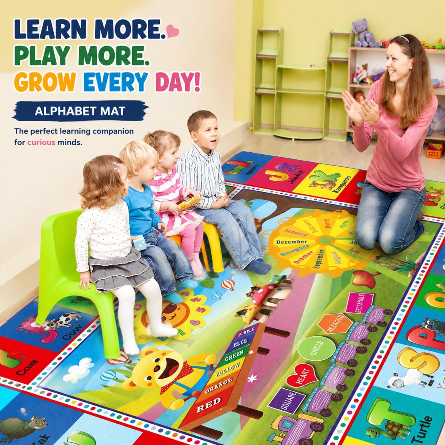 Tapete Grande e Colorido ABC p - Kids Outdoor Play Area avaliação e preço
